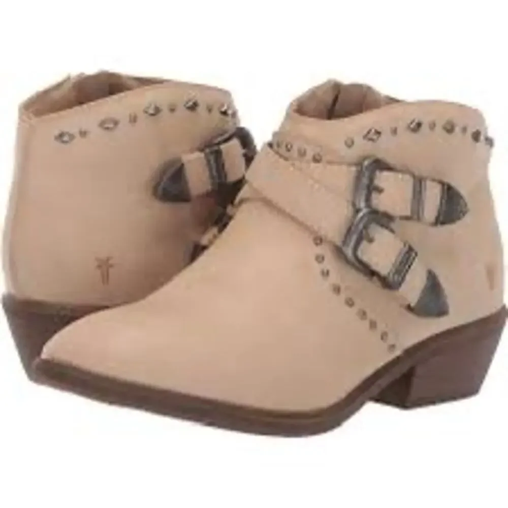 Frye Ellen Studs Ankle Boots Light Tan Leather Women’s 6.5 36 Boho Cowgirl Rodeo - Picture 2 of 8